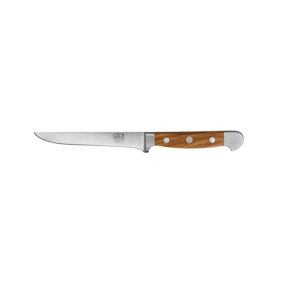 Cuchillo deshuesar güde alpha 13 cm madera de olivo