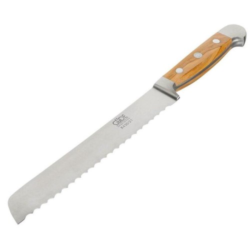 Cuchillo para pan güde alpha 21 cm madera de olivo