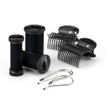 Babyliss thermo ceramic rollers kit de peluquería negro, acero inoxidable 50 w 2 m