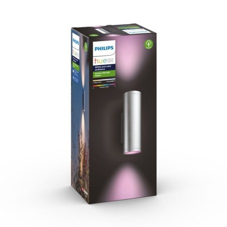 Philips hue white and color ambiance aplique mural para exteriores appear