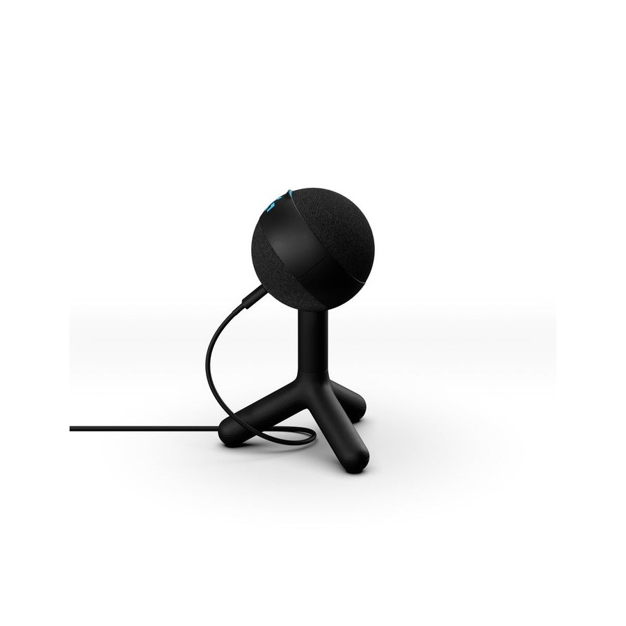 Micrófono logitech g yeti orb negro  de superficie para mesa