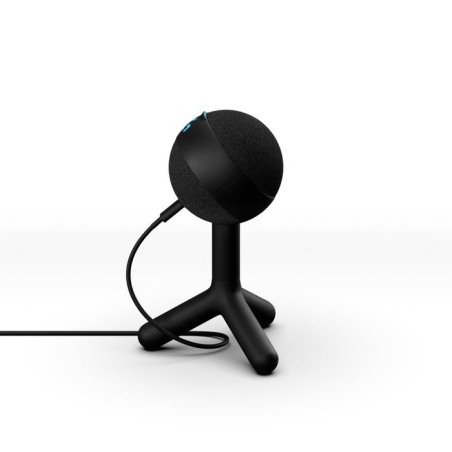 Micrófono logitech g yeti orb negro  de superficie para mesa