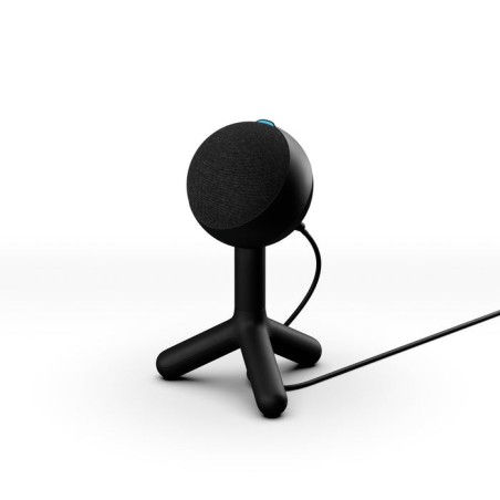 Micrófono logitech g yeti orb negro  de superficie para mesa