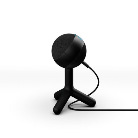 Micrófono logitech g yeti orb negro  de superficie para mesa