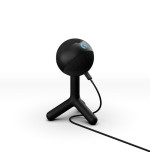 Micrófono logitech g yeti orb negro  de superficie para mesa