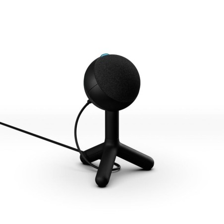 Micrófono logitech g yeti orb negro  de superficie para mesa