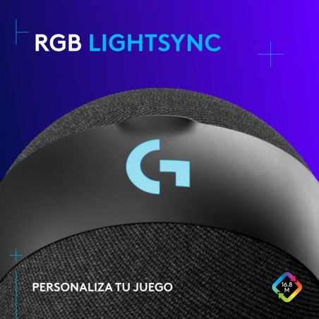 Micrófono logitech g yeti orb negro  de superficie para mesa