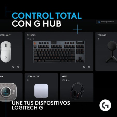 Micrófono logitech g yeti orb negro  de superficie para mesa