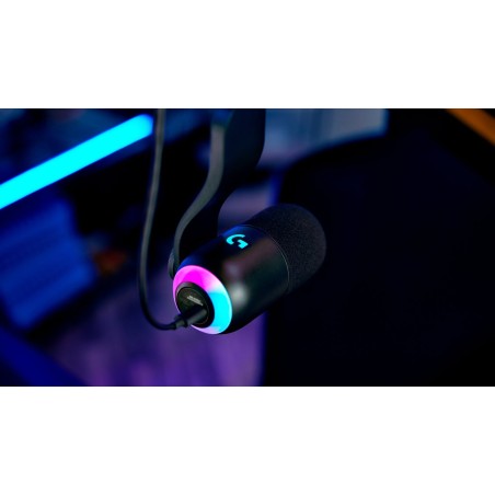 Logitech g yeti gx negro, blanco micrófono de superficie para mesa