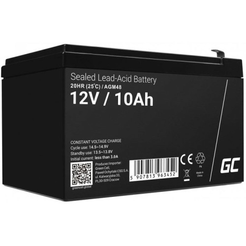 Green cell agm battery 12v 10ah - battery - mini (aaaa)