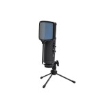 Keepout microfono usb pro windscreen led azul tripode control ganancia silencio y alimentacion usb