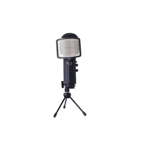 Keepout microfono usb pro windscreen led azul tripode control ganancia silencio y alimentacion usb