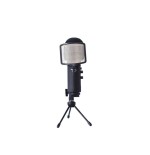 Keepout microfono usb pro windscreen led azul tripode control ganancia silencio y alimentacion usb