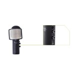 Keepout microfono usb pro windscreen led azul tripode control ganancia silencio y alimentacion usb