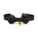 Collar con lazo y cascabel 36 cm negro l