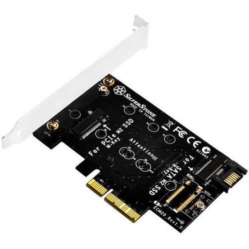 Silverstone tarjeta controladora ecm20 m.2 a pcie 4x y sata