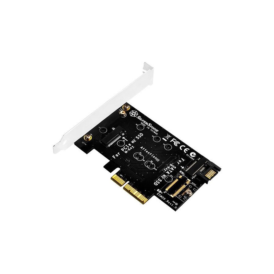 Silverstone tarjeta controladora ecm20 m.2 a pcie 4x y sata
