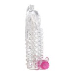 Funda para el pene con vibración transparente