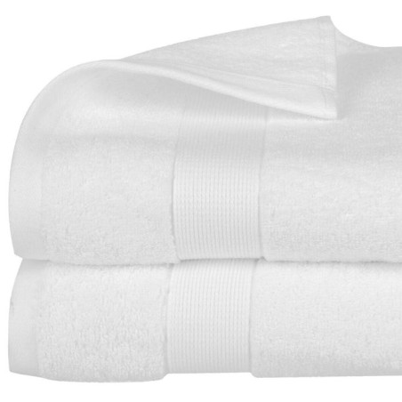 Toalla de rizo 450g color blanco 70x130cm