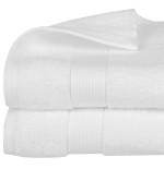 Toalla de rizo 450g color blanco 70x130cm