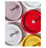 Staub round cocotte, 24cm cast iron, cherry