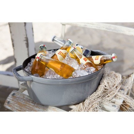 Cocotte redonda staub, 31cm hierro fundido, gris grafito