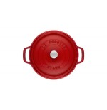 Olla staub la cocotte 20cm redondo, cereza, hierro fundido