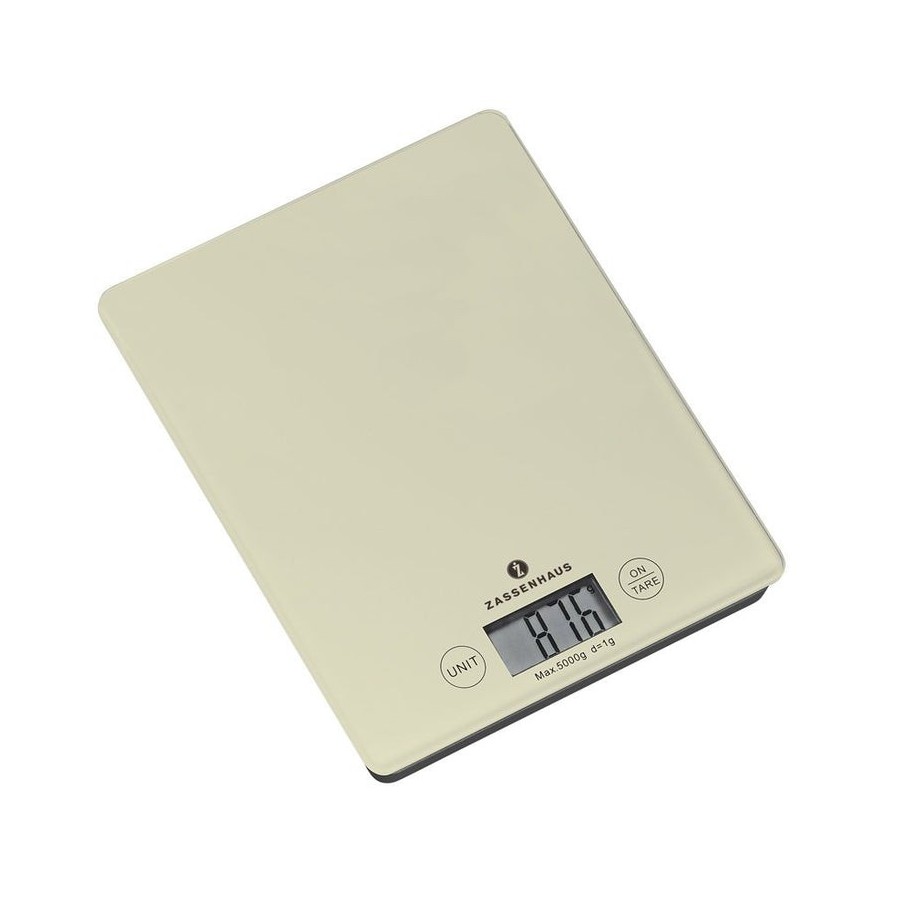 Báscula zassenhaus balance blanco encimera rectángulo  electrónica de cocina