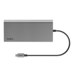 Belkin inc015btsgy-cz base para portátil y replicador de puertos alámbrico usb 3.2 gen 1 (3.1 gen 1) type-c aluminio
