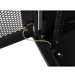 Armario lanberg mural rack 19" 6u 600x450 flat pack negro puerta malla