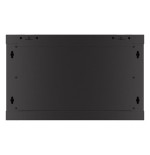 Armario lanberg mural rack 19" 6u 600x450 flat pack negro puerta malla