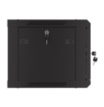 Armario lanberg mural rack 19" 6u 600x450 flat pack negro puerta malla