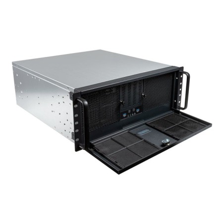 Unykach uk4339h caja rack 4u 19" - tamaños de disco soportados 3.5", 2.5" - filtro antipolvo - usb-a 3.0, usb-c - color