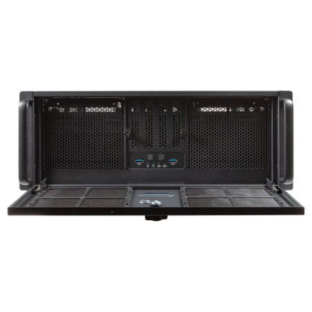 Unykach uk4339h caja rack 4u 19" - tamaños de disco soportados 3.5", 2.5" - filtro antipolvo - usb-a 3.0, usb-c - color