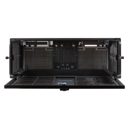 Unykach uk4339h caja rack 4u 19" - tamaños de disco soportados 3.5", 2.5" - filtro antipolvo - usb-a 3.0, usb-c - color