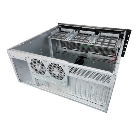 Unykach uk4339h caja rack 4u 19" - tamaños de disco soportados 3.5", 2.5" - filtro antipolvo - usb-a 3.0, usb-c - color