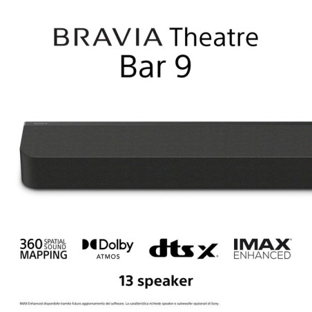 Sony ht-a9000 bravia theatre bar 9 black barra de sonido 62w 7.0.2ch