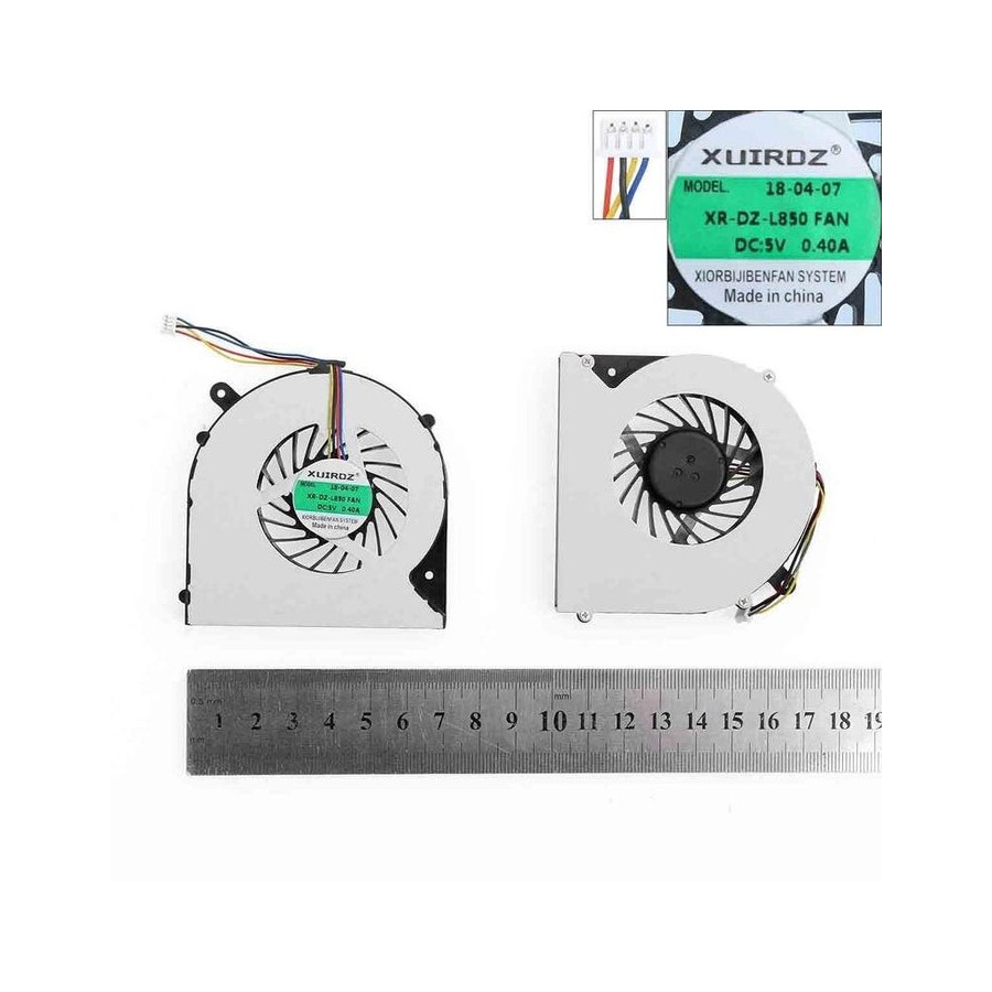 Ventilador cpu para portátil toshiba satellite c850 c855 c875 c870 l850 l870 4 pines version 2