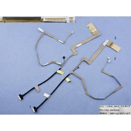 Cable flex para portátil asus k52 k52f k52jr con micro