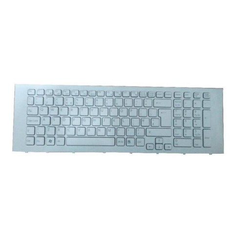Teclado para portátil sony vaio vpc ej series con marco blanco