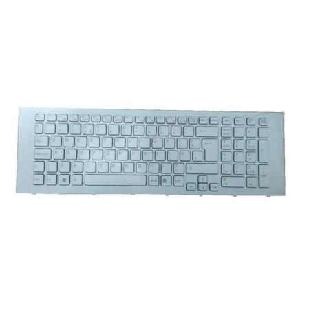 Teclado para portátil sony vaio vpc ej series con marco blanco