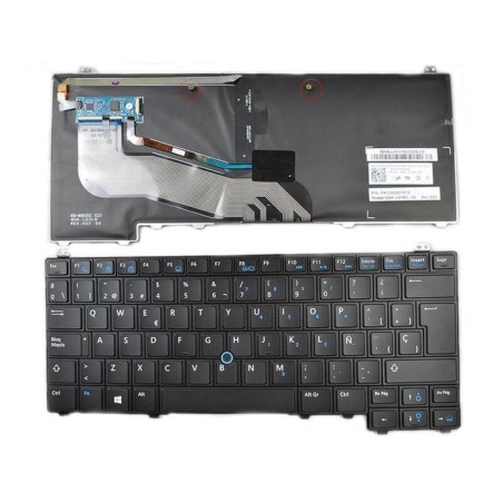 Teclado para portátil dell latitude e5440 negro poinstick retroiluminado