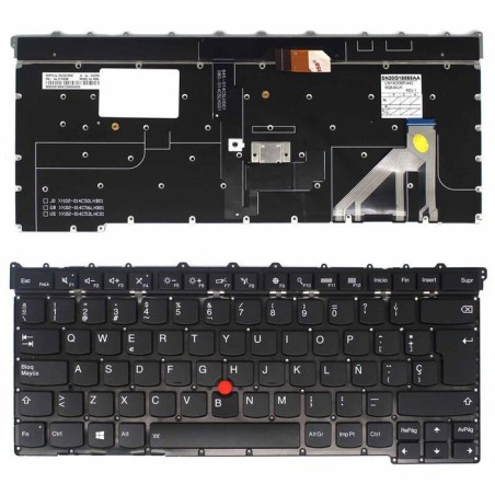 Teclado para portátil lenovo thinkpad x1 carbon 3gen 2015 mq6 85gb sg 6470 2ea