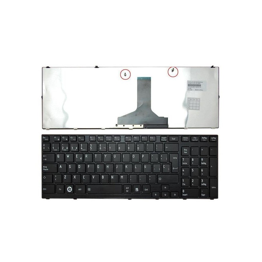 Teclado para portátil toshiba satellite p750 p750d p755 p755d qosmio x770 x775