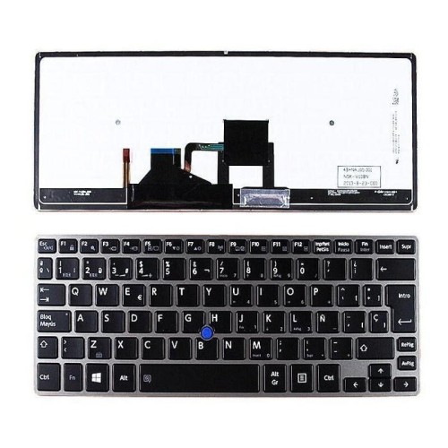 Teclado retroiluminado para portátil toshiba portege z30 z30 a z30 c
