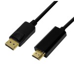 Logilink cable displayport dp 1.2 a hdmi 1.4 5m negro