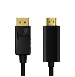 Logilink cable displayport dp 1.2 a hdmi 1.4 5m negro