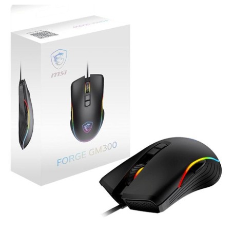 Raton msi clutch gm300 gaming  negro, usb