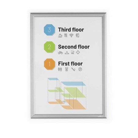 Durable 500823 marco para pared 450 x 625 mm rectángulo plata aluminio