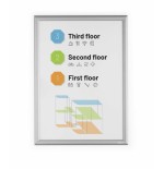 Durable 500823 marco para pared 450 x 625 mm rectángulo plata aluminio